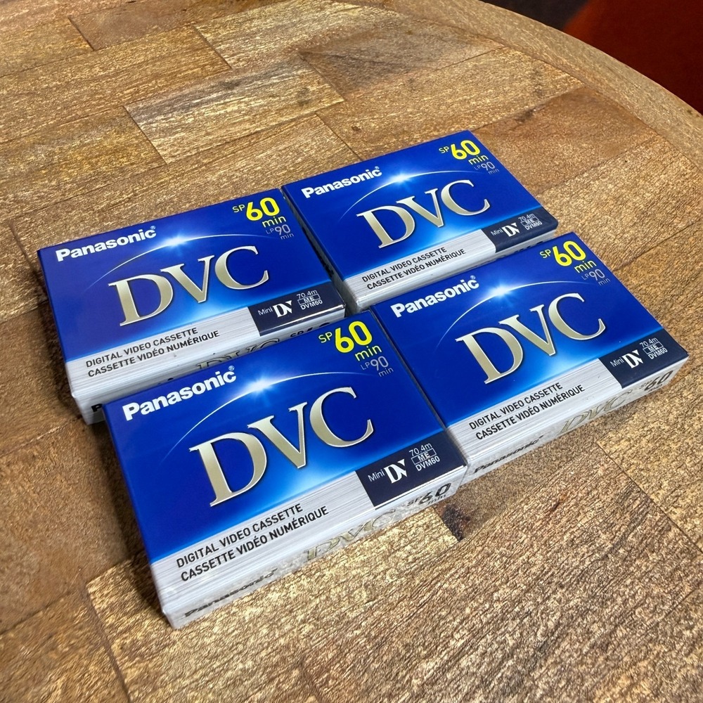 Panasonic DVC Mini DV Tapes 4 NEW SEALED NOS SP 60 LP 90